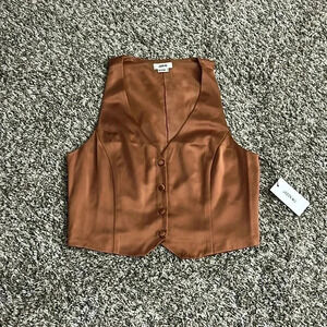 Jason Wu Lightweight 4 Button Cropped Vest